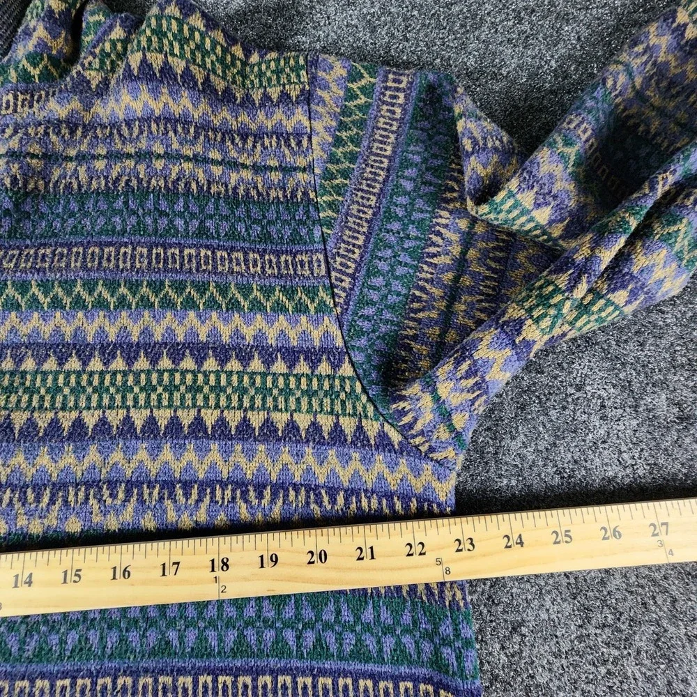 VTG Aztec Western Coat Sweater‎ Cardigan Jacket Men's M Button Up Hooded